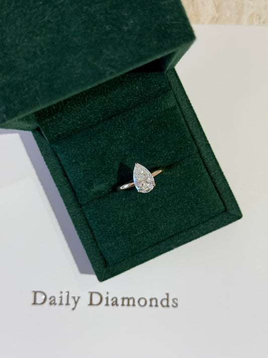 Pear Solitaire Engagement Ring
