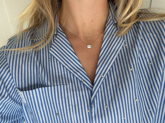 Emerald Bezel Necklace