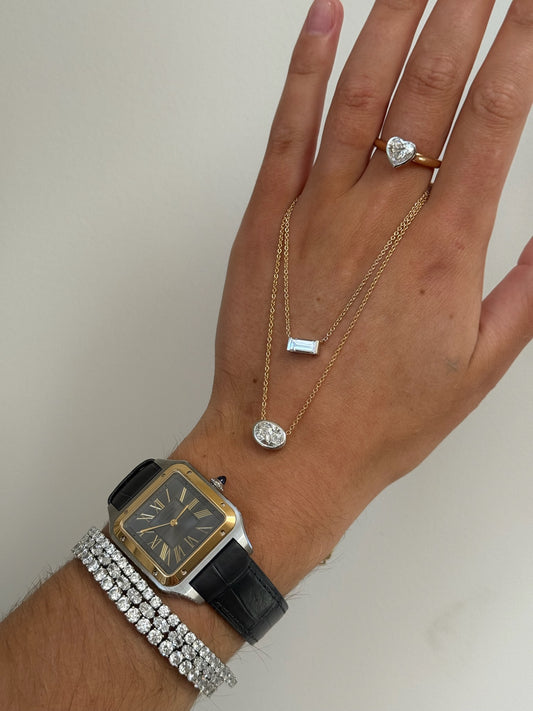 Oval Bezel Necklace