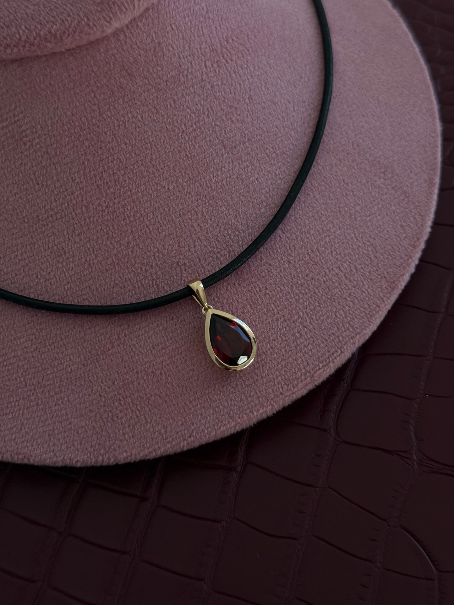 Gemstone Pear Pendant
