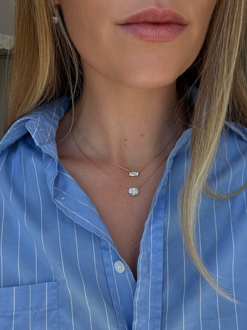 Oval Bezel Necklace