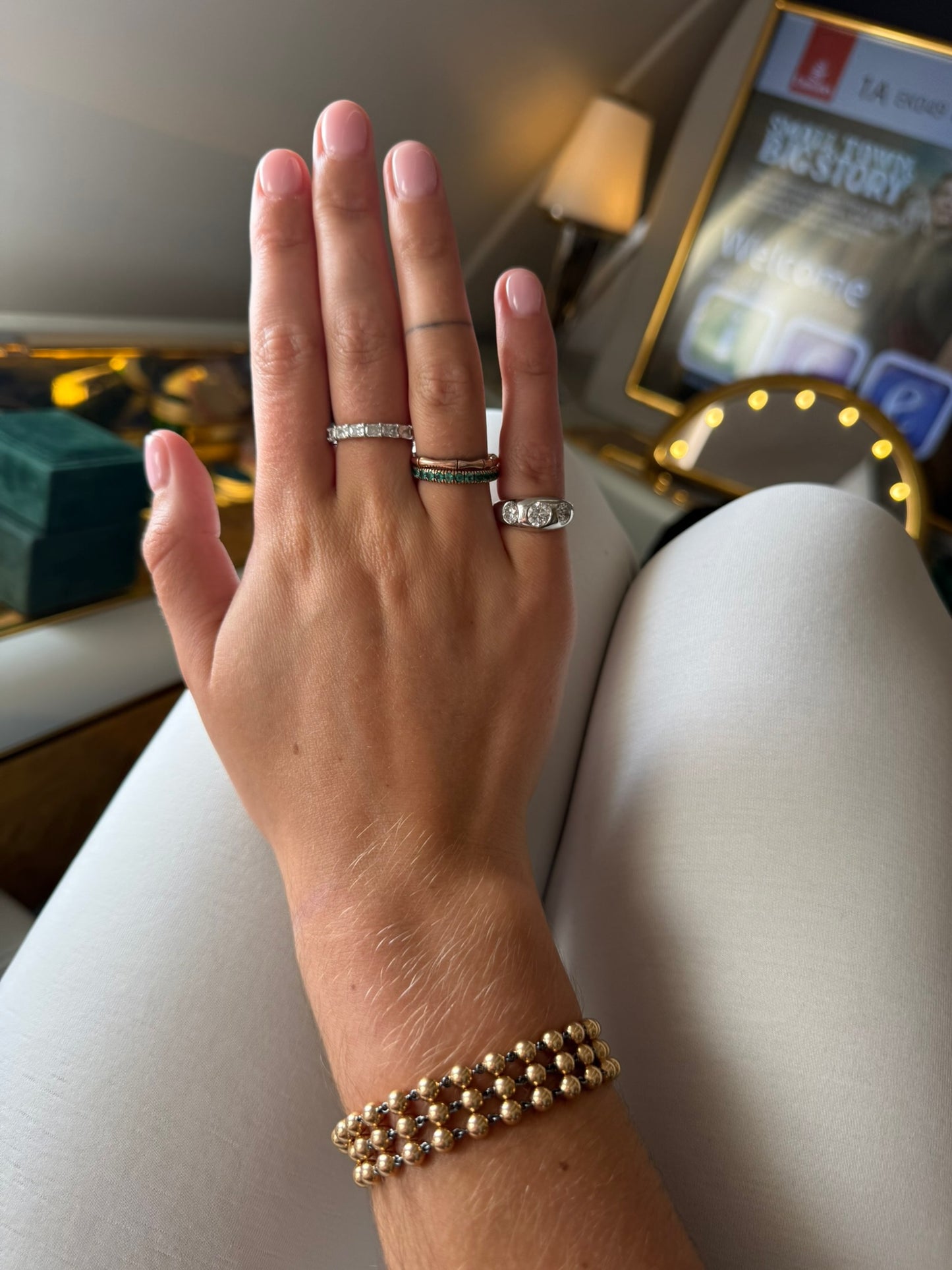 Puffy Trio Pinky Ring