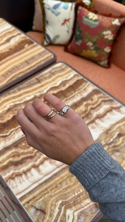 Puffy Trio Pinky Ring