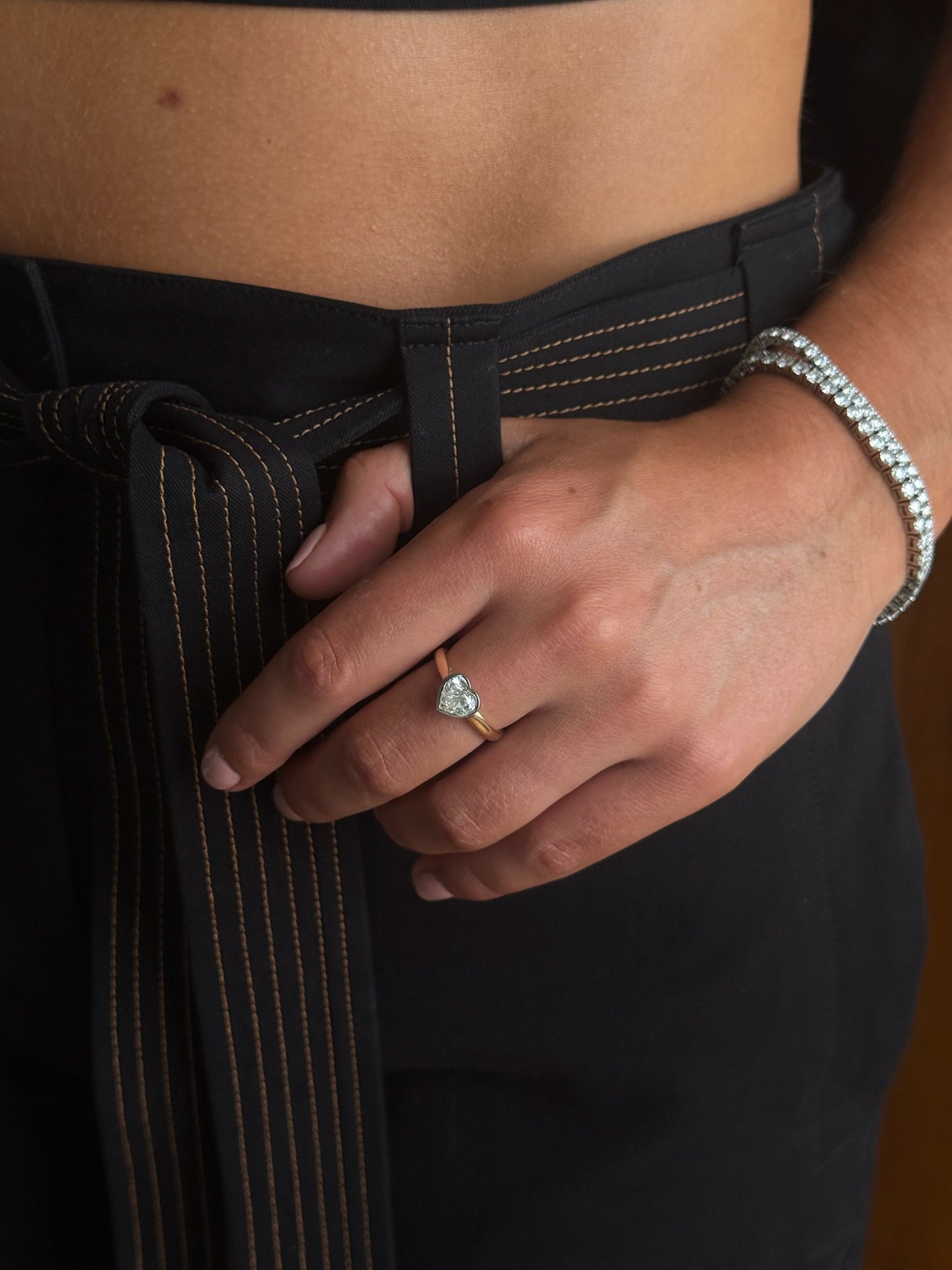 Heart Bezel Ring