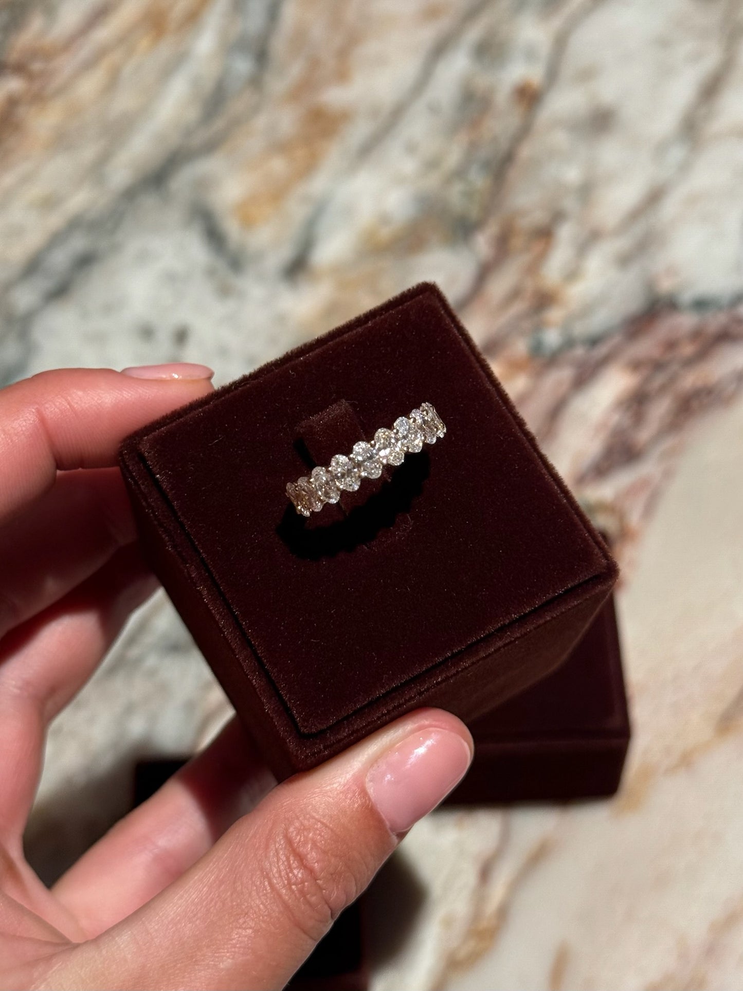 Oval Half Eternity Ring