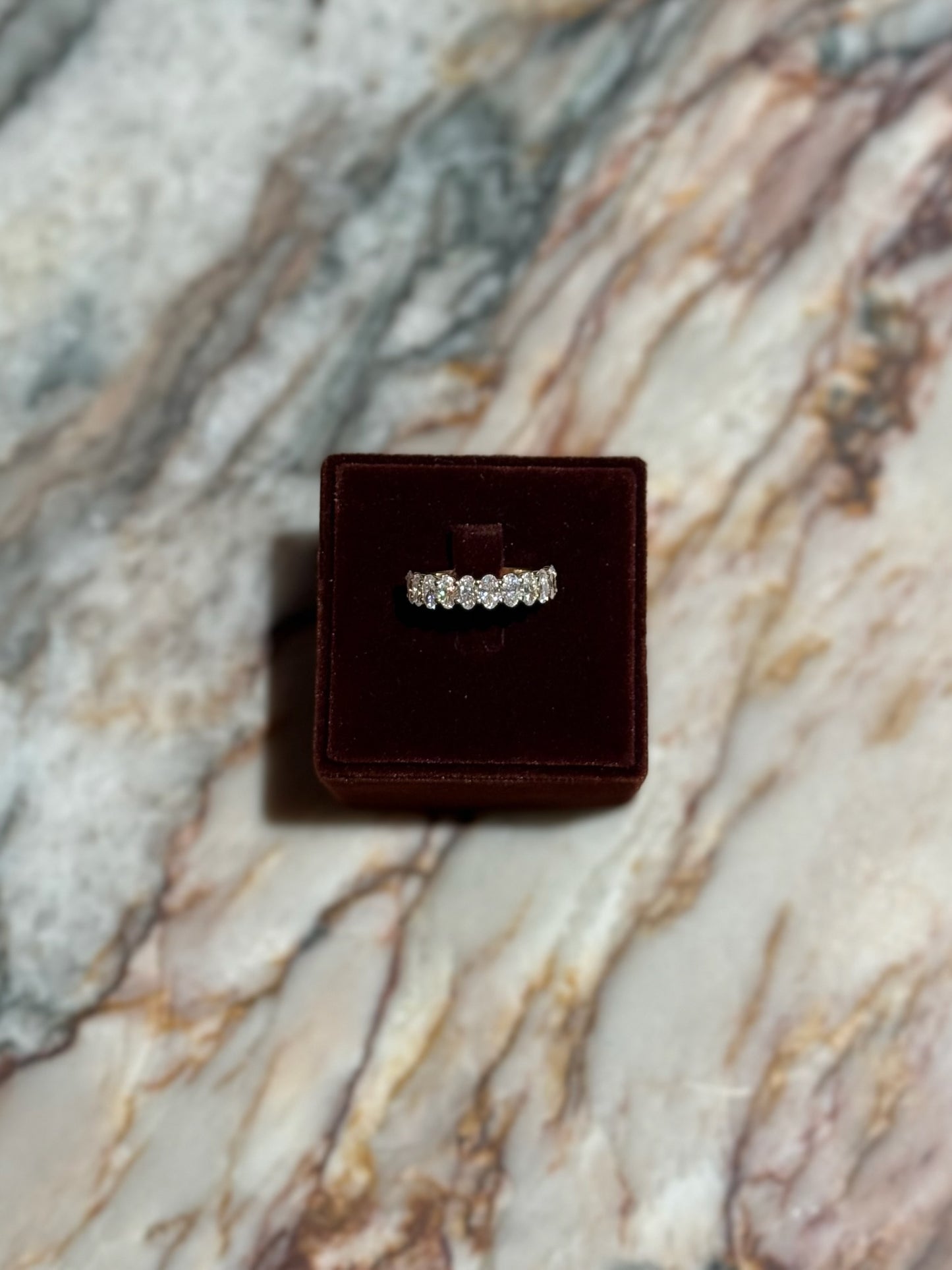 Oval Half Eternity Ring