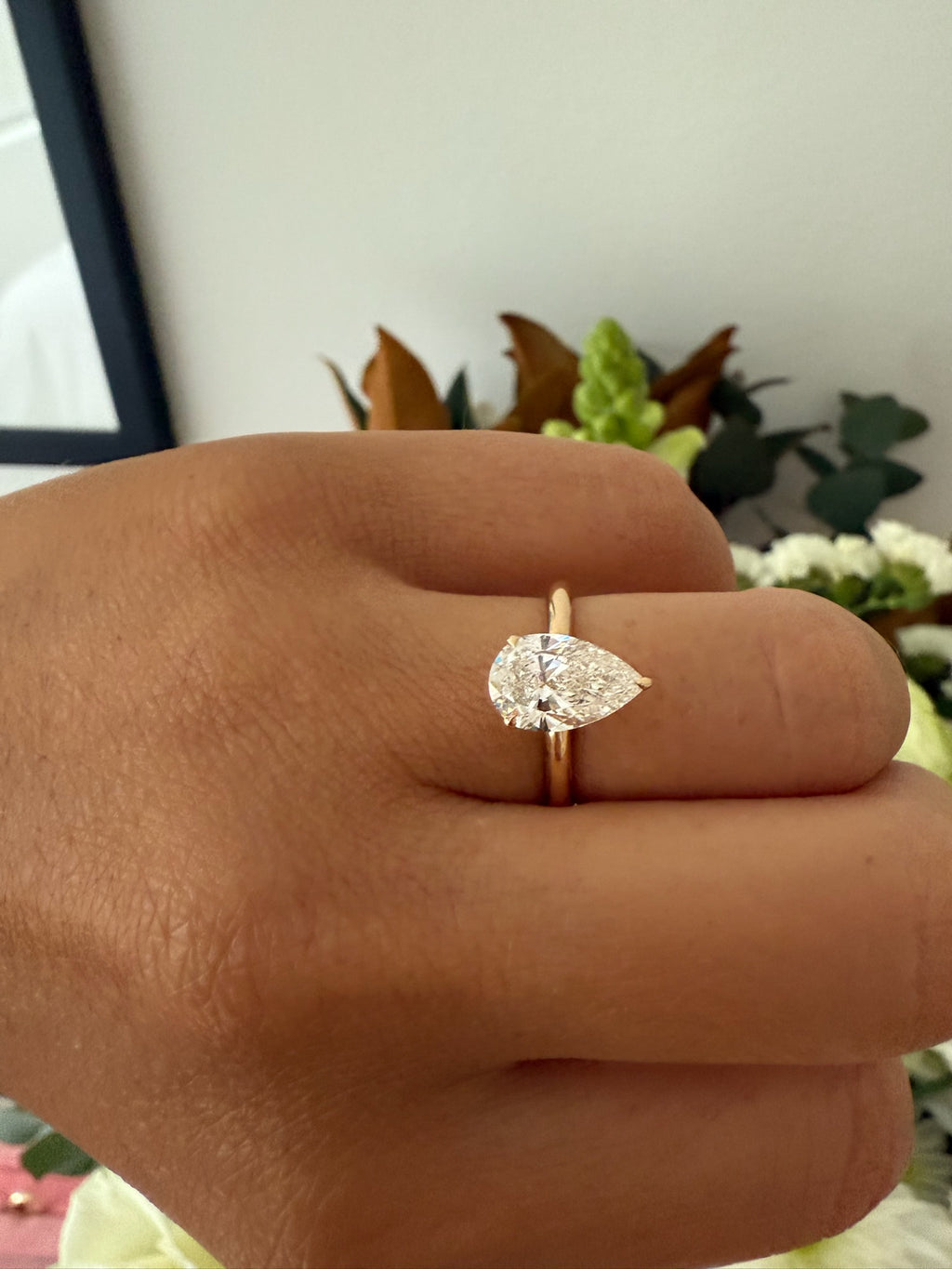 Pear Solitaire Engagement Ring