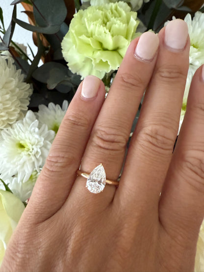Pear Solitaire Engagement Ring