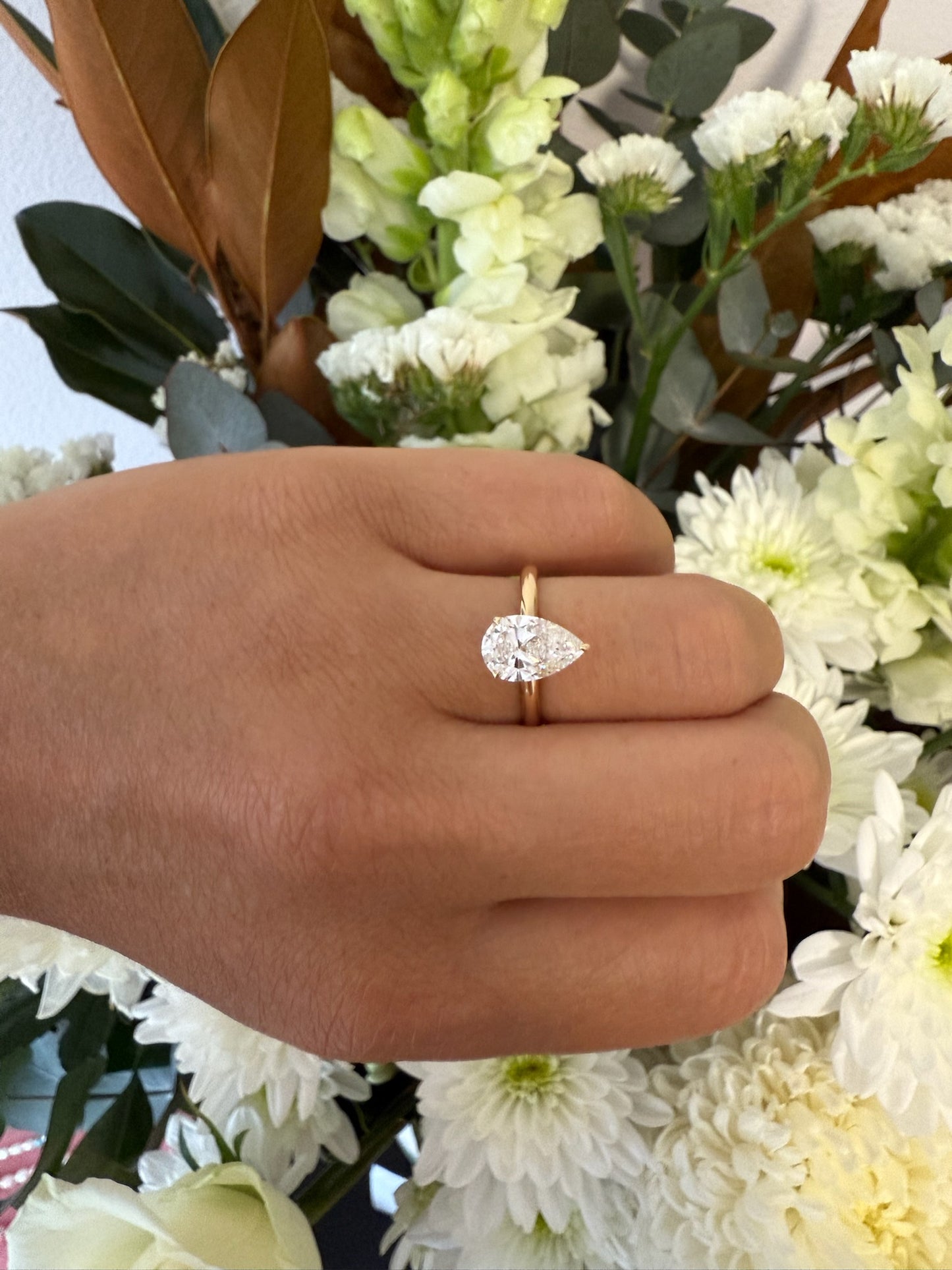 Pear Solitaire Engagement Ring