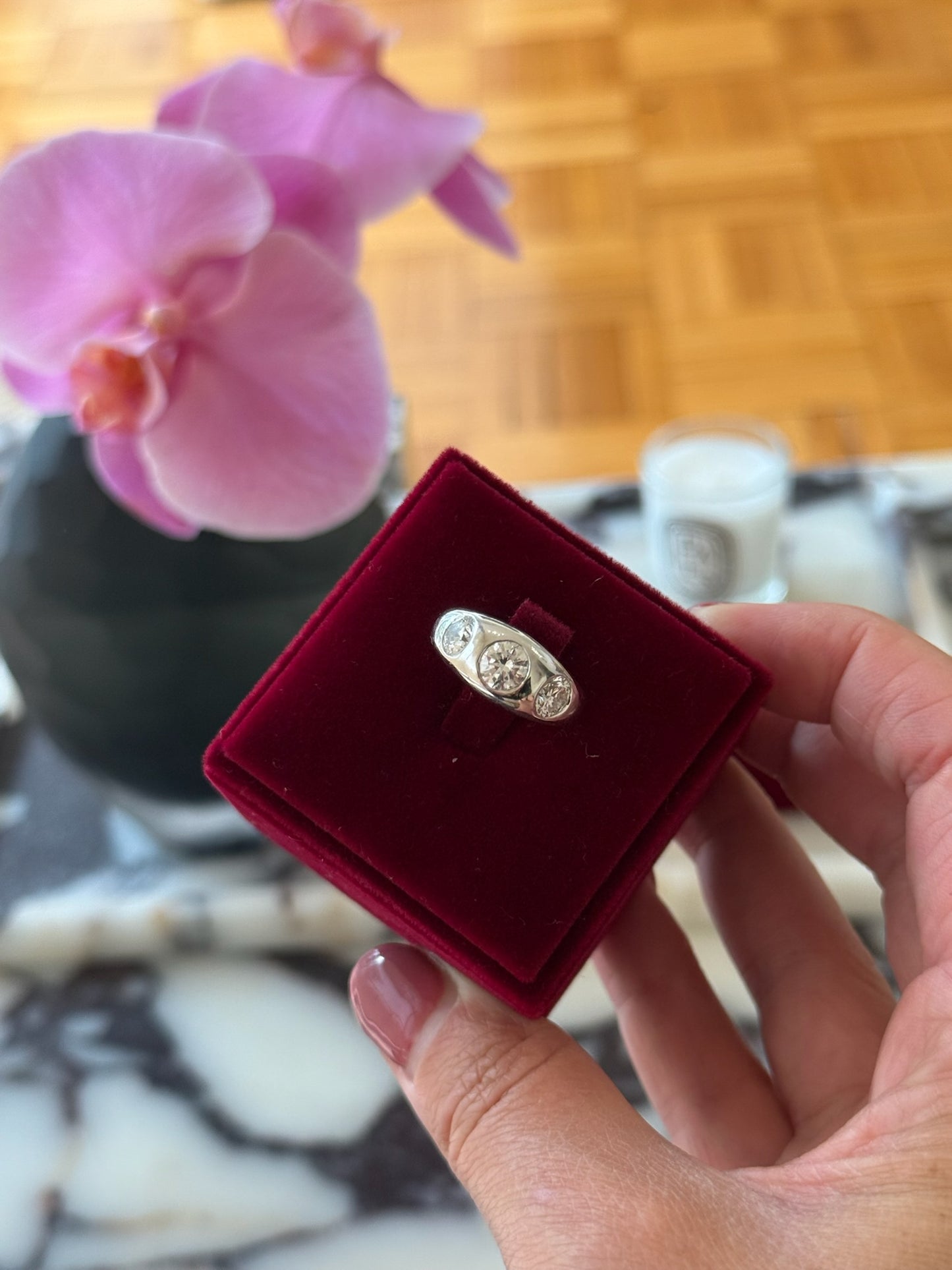 Puffy Trio Pinky Ring