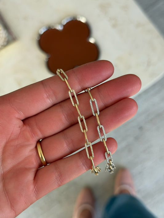 Diamond Paperclip Bracelet