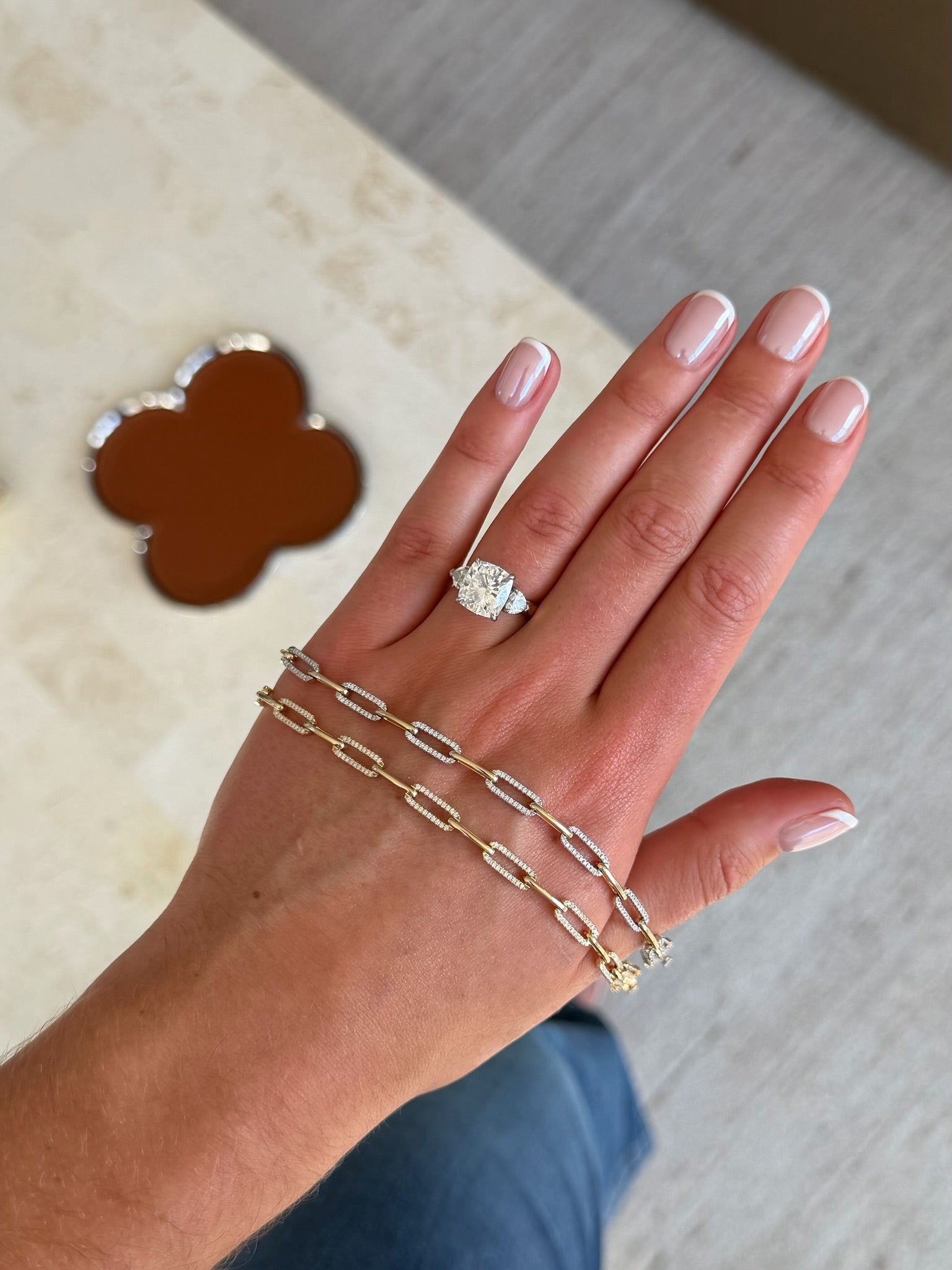 Diamond Paperclip Bracelet