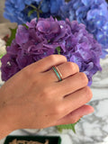 Emerald Rhodium Ring