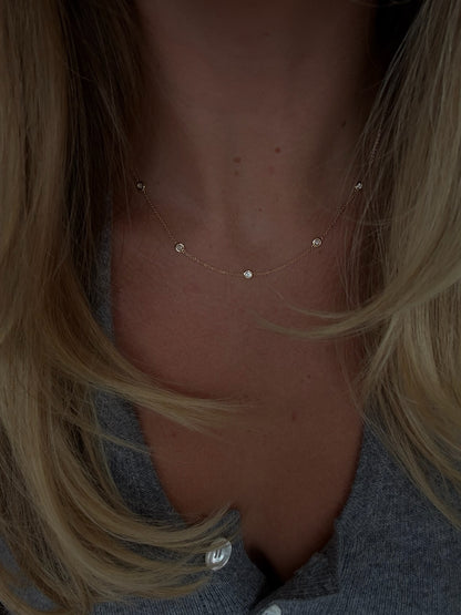 5 Bezel Necklace