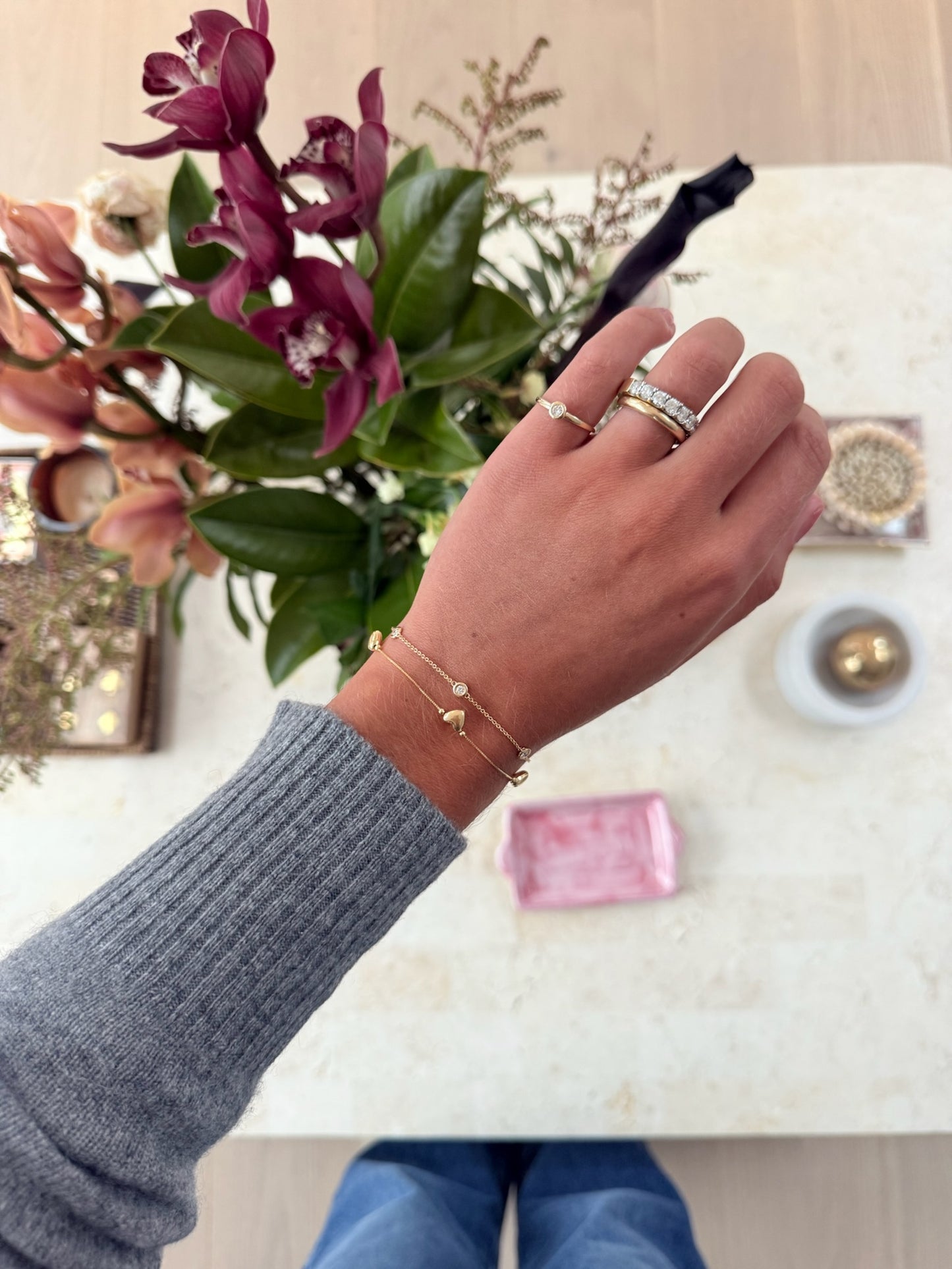 Petite Heart Trio Bracelet