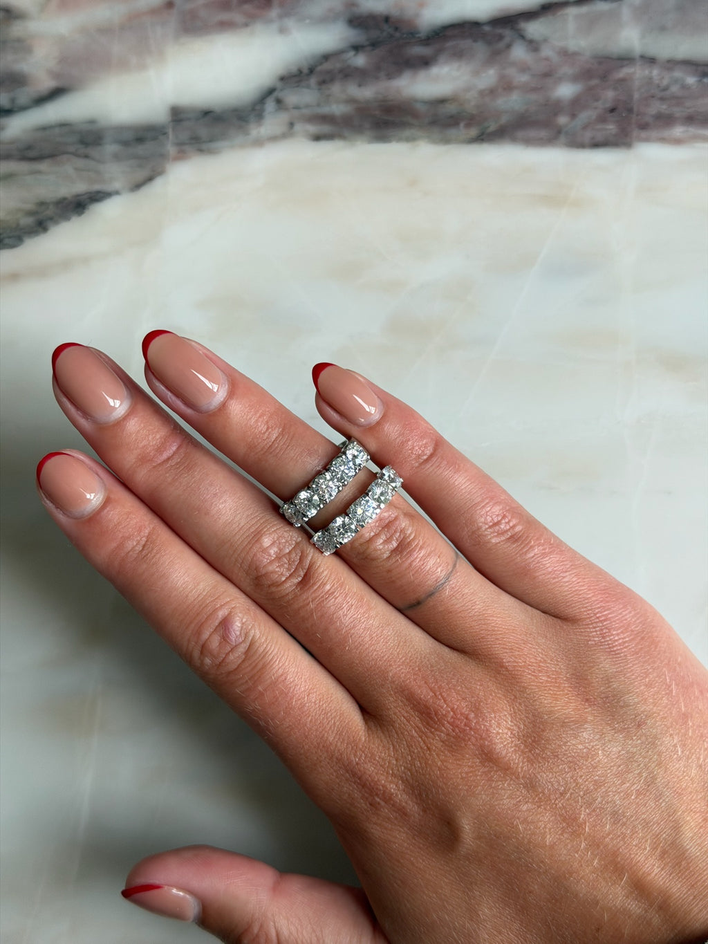 Square Prong Diamond Ring