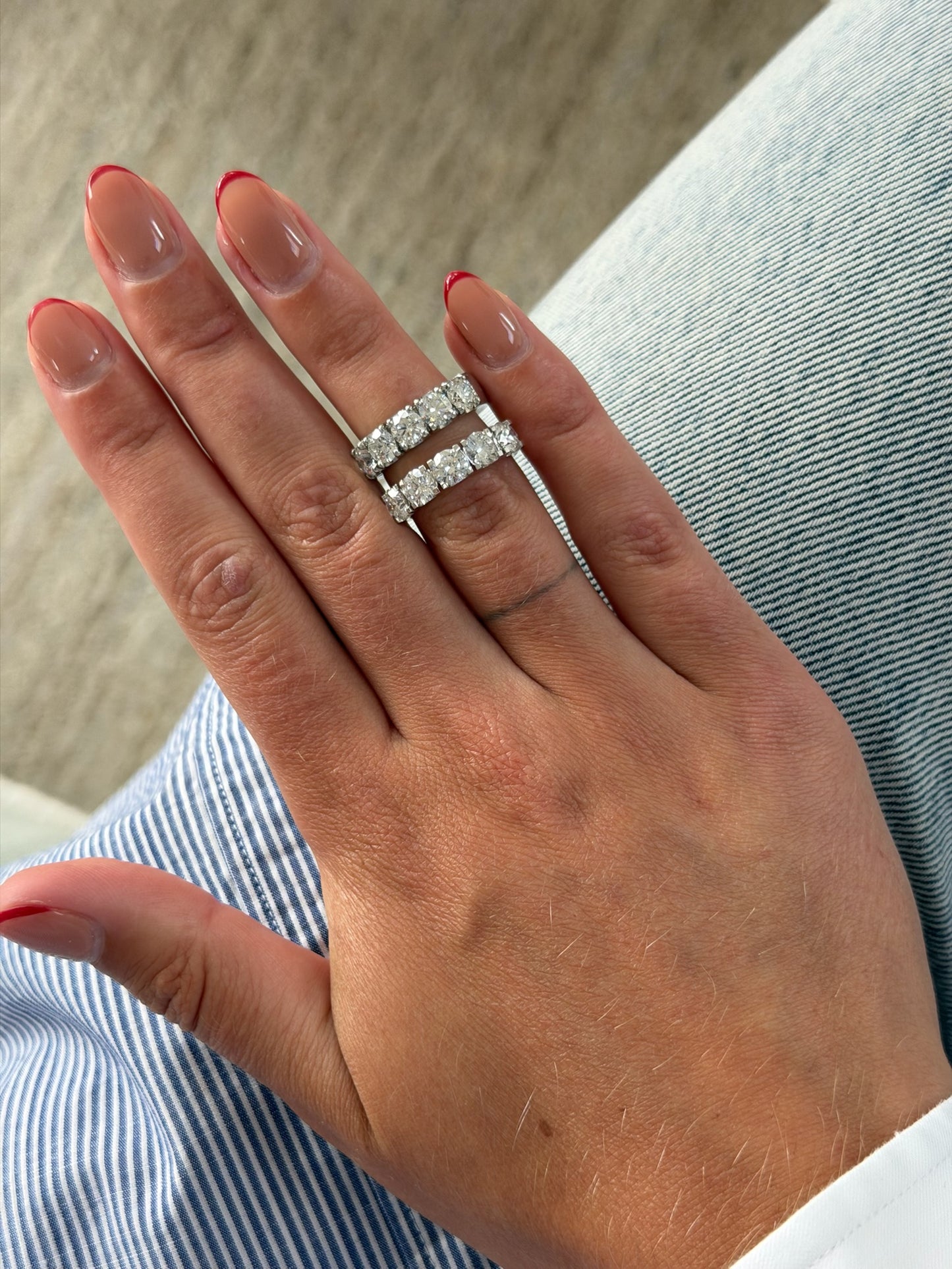 Square Prong Diamond Ring