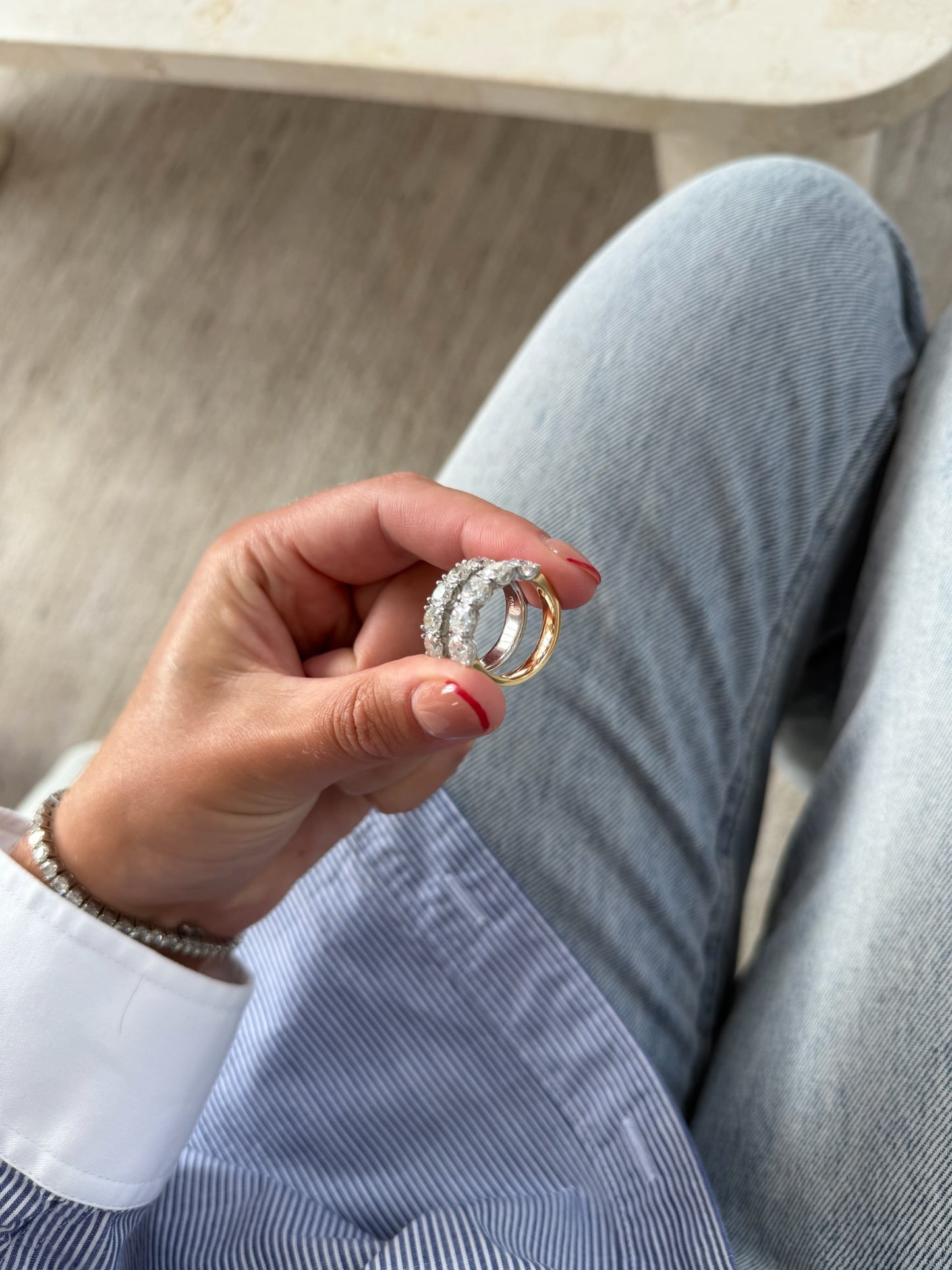 Square Prong Diamond Ring