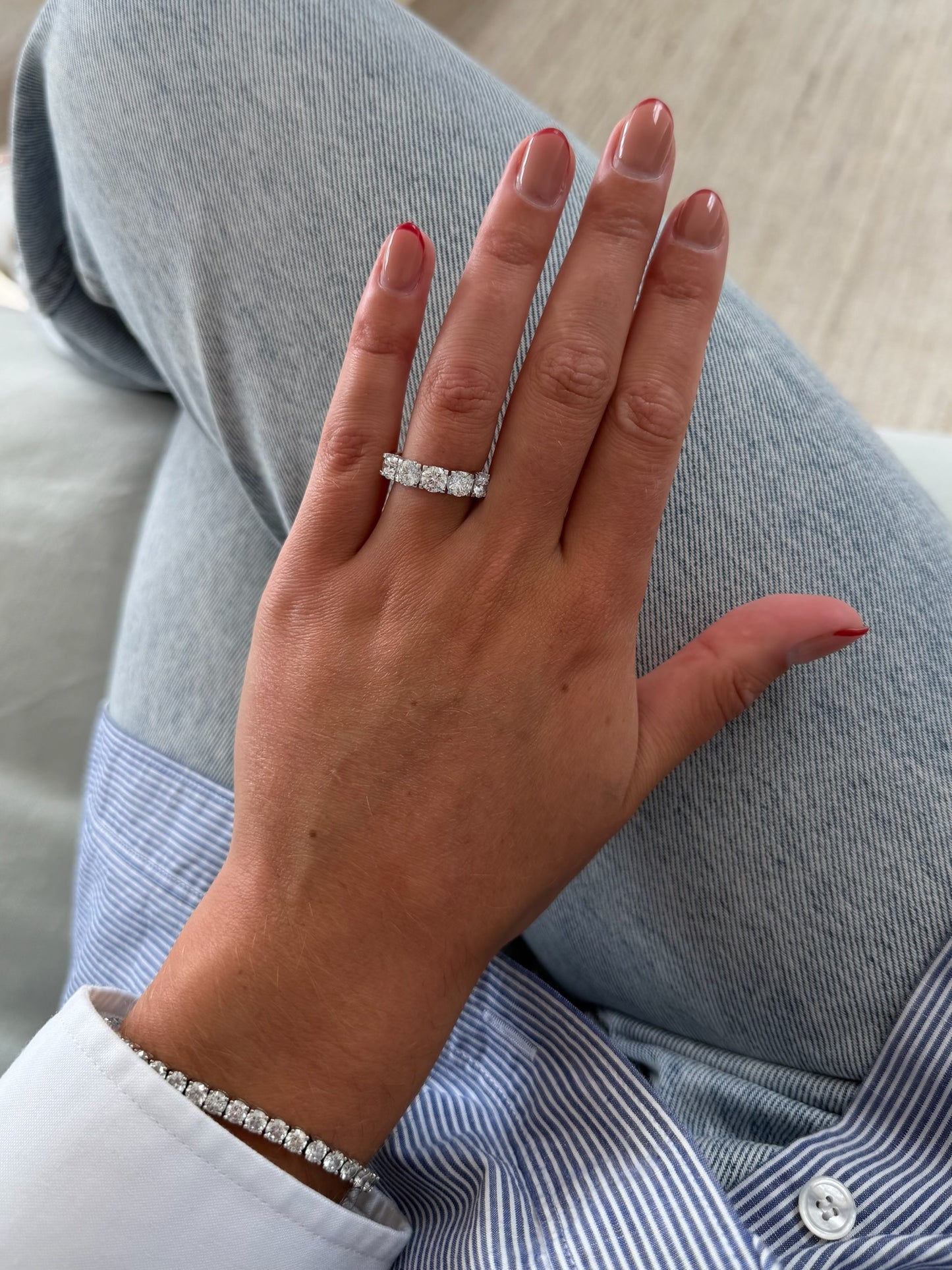 Square Prong Diamond Ring