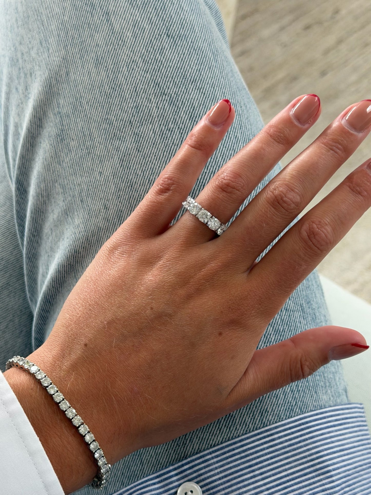 Square Prong Diamond Ring