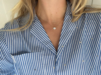 Emerald Bezel Necklace