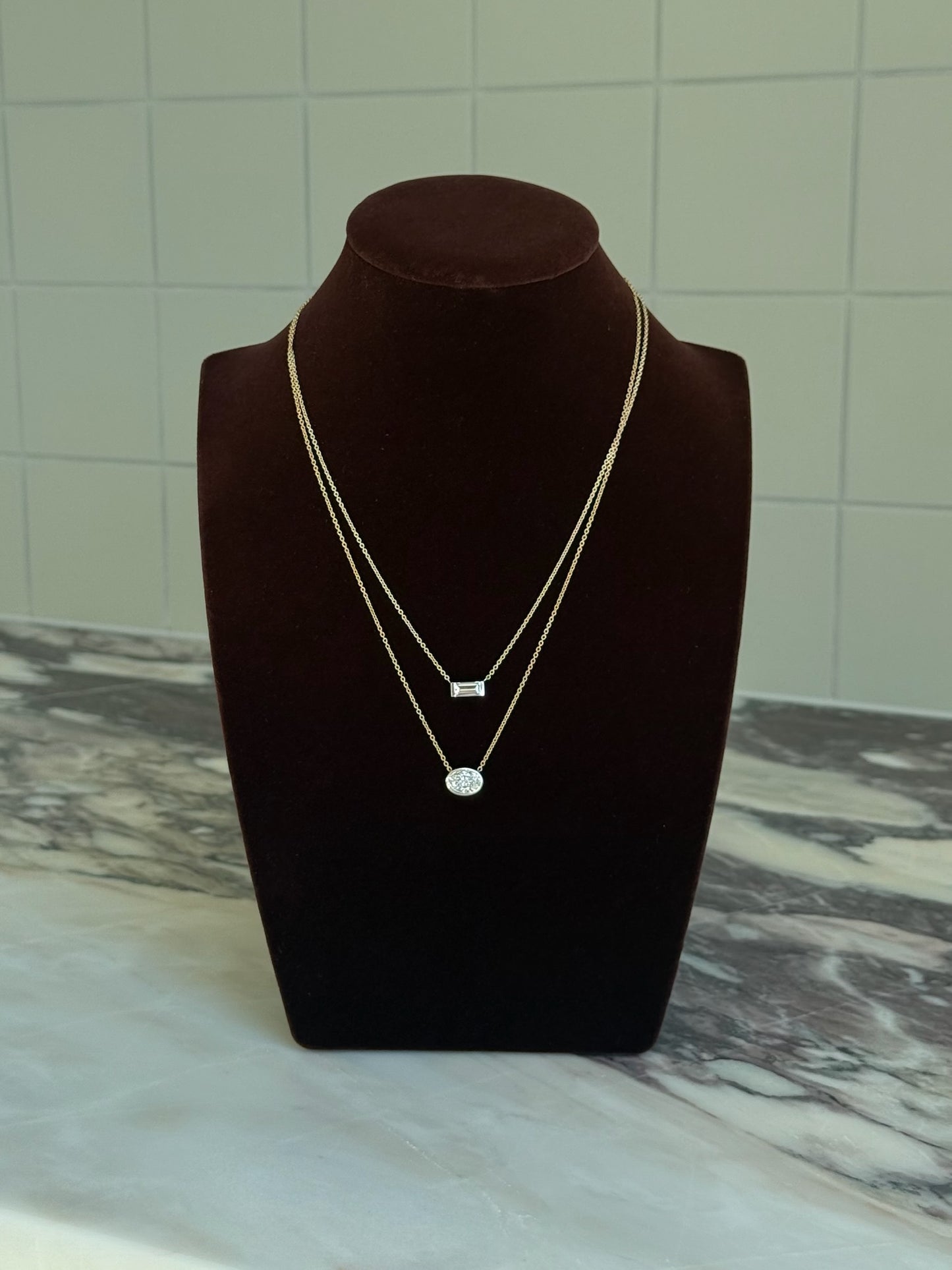 Oval Bezel Necklace