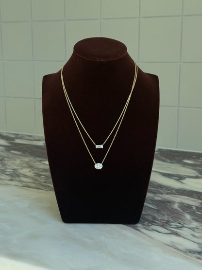 Oval Bezel Necklace